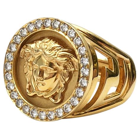 are versace rings real gold|Versace gold ring 18k price.